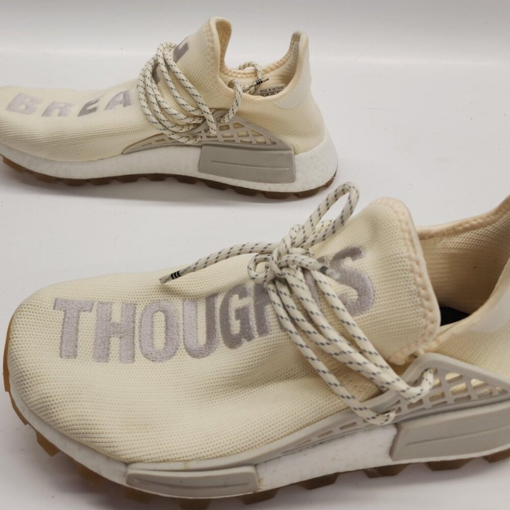 Adidas Pharrell NMD Hu Trail Now Is Her Time Cream Mens 9.5 EG7737 Boost